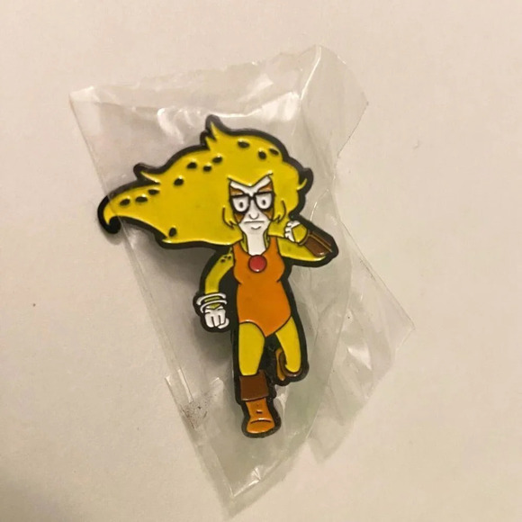 Bobs Burger Tina Belcher Enamel  Metal Pin Double Rubber Backing Thunderbutts - Picture 1 of 7